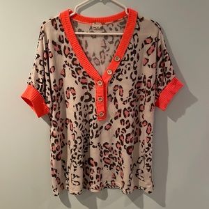 Super soft muted leopard top